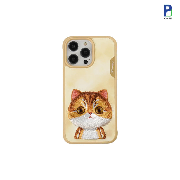 case-nimmy-เคสไอโฟน-เคสผ้าปักรูปสัตว์-ปักลาย3d-สำหรับ-14promax-14pro-14-13promax