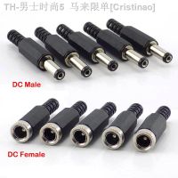 【CW】♀  Terminals Female Male Connectors Plug 5.5mm x 2.1mm Jack Socket Wire Cable Electric