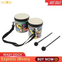 CCCOOL ของเล่นเครื่องเคาะสำหรับเด็กมือไม้เครื่องดนตรี Orff กลองบองโก