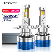 Hynbyzj 420วัตต์ H4หลอดไฟ LED คู่ทองแดงไฟ LED 120000LM สำหรับรถยนต์ H1 HB3 9005 9006 9012 H7 LED หลอดไฟหน้า *