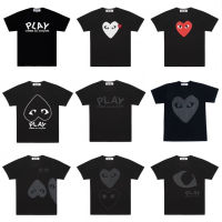 2023 new[พร้อมส่ง] เสื้อยืดแขนสั้นสีดำ Play COMME des GARCONS