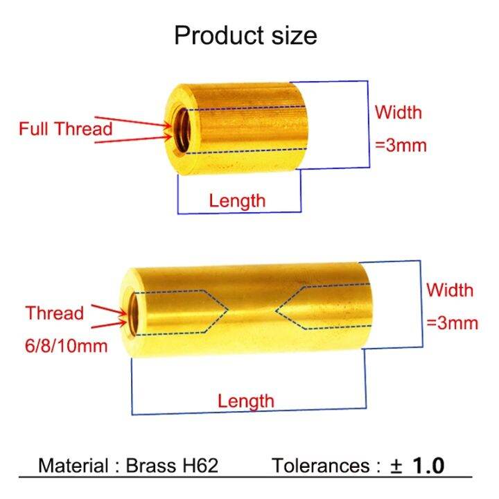 5-10-buah-m2-panjang-2-40mm-bulat-kuningan-standoff-spacer-kancing-jarak-sekrup-ibu-jari-mur-perempuan-benang-ganda-lulus-berongga-pilar-pcb