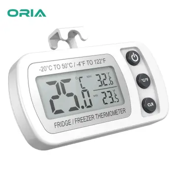 ORIA Refrigerator Thermometer, Upgraded 2 Packs Digital Freezer