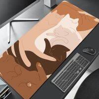 【hot】▦﹉๑ Mousepad Sleeping Cats Deskmat for Children Large