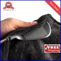 TWO-SIDED GOLF TOWEL - BLACK/BLACK