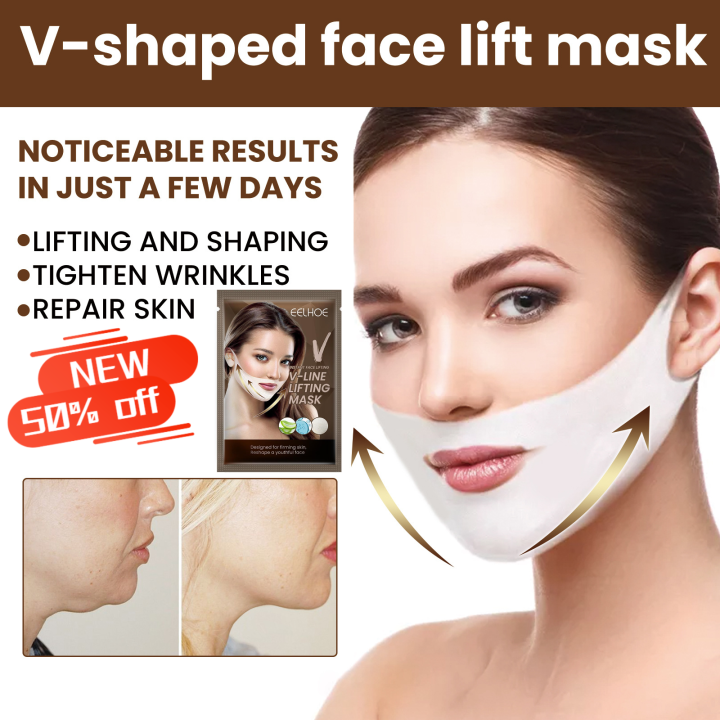 Facial lifting mask, earhook lifting and shaping mask