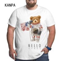 Custom Cotton Men Graphic T-Shirts MenS Clothing Shirt Fashion Streetwear Cheap Oversized Bear Print Cartoon T Shirt 【Size S-4XL-5XL-6XL】