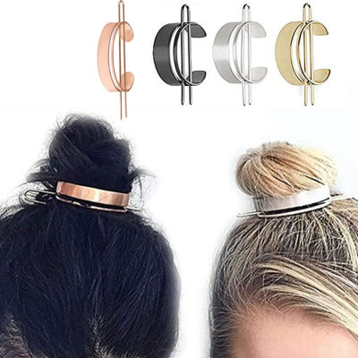 กิ๊บติดผม Feather Bun Cuff Leaf HairPin Set Women Unique Wedding Hair Accessories For Women Retro Hair Pins Cage Femme Jewelry