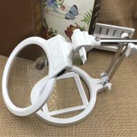 【In-Stock】 yiyin2068 5X Desktop Magnifier Embroidery Reading Stand Magnifying Glasses with Lighting 2 LED Loupe Vergrootglas Lupa