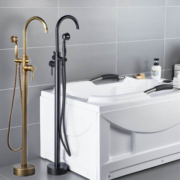 Brass Floor Standing Bathtub Faucet Multi Color Bathtub Shower Faucet