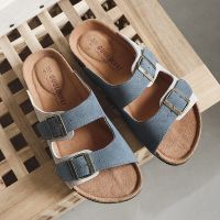 Coslony cork slippers men 47 48 Outside Slipper 2023 Summer Fashion Double Buckle Non-slip Beach Couple Shoes slides for women House Slippers