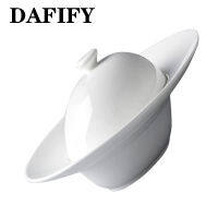 DAFIFY Porcelain Wide Rimwith Lid 9 Inch Soup Bowls Ceramic Dinnerware Set