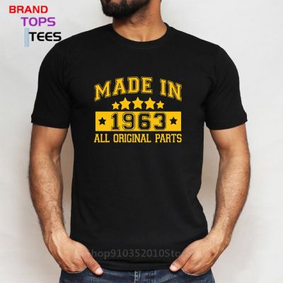 Born In 1963 T-Shirt Vintage Made In 1963 Limited Edition All Original Parts T Shirt Birthday Gift Clothing Sweatshirts