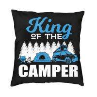 xzx180305   King Of Camper ปลอกหมอนด้านข้างคู่3D การพิมพ์ Camping หมอนรองนอนโซฟาปลอกหมอนตกแต่ง