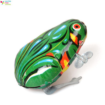 LT【hot sale】Children Vintage Clockwork Jumping Frog Metal Wing-up Metal Toys as Gifts1【cod】