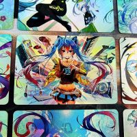 DIY Cartoon Toys Board Game Card ACG 9Pcs/Set Hatsune Miku Anime Collection Card Homemade Bronzing Flash Card Christmas Gift