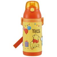 Skater SSPV4-A Stainless Steel Kids Water Bottle 380ml Straw Drinking 3D Winnie the Pooh Disney SSPV4 x1