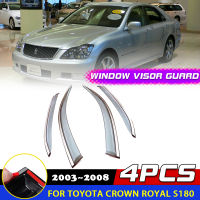 รถ Windows Visor สำหรับโตโยต้าคราวน์รอยัล S186 S180 2003 ~ 2008ควันยาม D Eflector กันสาดอาทิตย์ฝนคิ้วประดับ2004 2005