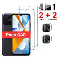 4in1 Protection Tempered Glass For Poco C40 Screen Protector Camera Lens Protective For Xiaomi Poco C40 glass