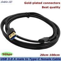 [ดีที่สุด A]✩ USB ชุบทอง3.0สายเคเบิลอะแดปเตอร์ตัวเมีย USB-C พิมพ์3.0ชายเพื่อพิมพ์ C ทีเสียบยูเอสบี USB ข้อมูล3.1และหัวเปลี่ยนสายชาร์จ ✩ ✩