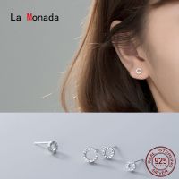 {Han ornaments}La Monada Circle Round Minimalist Sterling Silver Stud Earrings Women Fine In 925 Silver Jewelry Woman Earrings Stud Silver 925