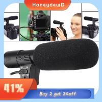 HONEYDEWD D3300 D3200 D5100 D7000 สเตอริโอ D300s ไมโครโฟนสำหรับไมโครโฟน กล้องเอสแอลอาร์ ไมค์3.5มม. ไมโครโฟนสำหรับบันทึก