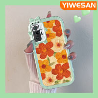 YIWESAN เคสสำหรับ Xiaomi Redmi โน๊ต10 Pro Max เคสจิตรกรรมภาพการ์ตูนดอกไม้ซิลิโคนที่สร้างสรรค์โปร่งใสเคสมือถือเลนส์กล้องถ่ายรูปปิศาจน้อยน่ารักเคสป้องกันแบบกันแรงสั่นสะเทือนเคสใส