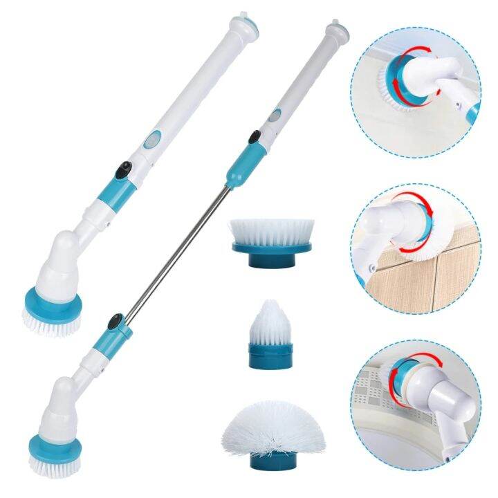 Electric Spin Cleaner Kitchen Bathroom Sink Cleaning Gadget 3-in-1 Bathtub Tile Brush Wireless ...