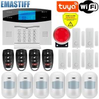 Tuya WiFi GSM home Security Protection smart Alarm System LCD screen Burglar kit Mobile APP Remote Control Arm and Disarm Household Security Systems H