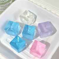 Cute Decompression Soft Rubber Ice Block Stress Ball Toy Kawaii Transparent Cube Stress Relief Squeeze Toy Squishy Toys