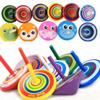 【DT】 10Pcs Kids Mini Colored Cartoon Pine Cones Wooden Gyro Toys Children Adult Relief Stress Desktop Spinning Top Educational Game  hot
