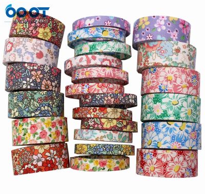 【CC】♈¤™  Double-Sided Springtime Flowers 1 (10/25MM) 5Yards Bow Cap Materials L-201126-1362