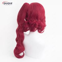 Anime Bungo Stray Dogs Season 4 Teruko Okura Cosplay Wig Red Ponytail Heat Resistant Synthetic Hair Halloween Wigs + Wig Cap