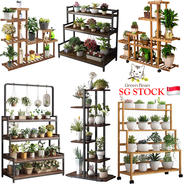 Plant Rack Plant Stand Wooden Plant Self Flower Rack For Indoor Outdoor
