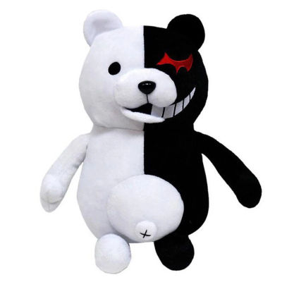 ตุ๊กตาของเล่นยัดใส้แบบนุ่มสัตว์ตุ๊กตาสัตว์สีดำและหมีขาวตุ๊กตาหนานุ่มDanganronpa Super Danganronpaโมโนคุมะ