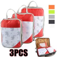 3 PCS Travel Storage Bag Set for Clothes Tidy Organizer Wardrobe Suitcase Pouch Travel Organizer Bag Case Shoes Packing Cube Bag