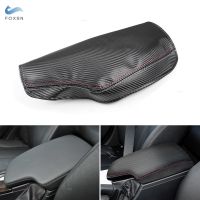 LHD Carbon Texture Leather red blue gray line Center Control Armrest Box Cover Trim For BMW 3 Series F30 2013 - 2016 2017 2018 Pipe Fittings Accessori