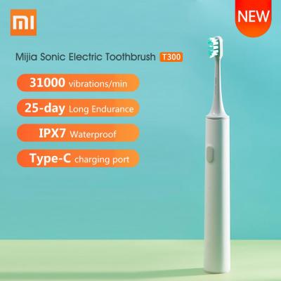 Xiaomiแปรงสีฟันไฟฟ้าคลื่นโซนิคMijia T300,แปรงสีฟันอัลตราโซนิกชาร์จได้ผ่านUSBกันน้ำเพื่อสุขภาพฟันทำให้ฟันขาวสะอาดอย่างล้ำลึก