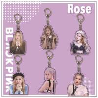 22 Kpop Blackpink ROSE พวงกุญแจอะคริลิค บอร์ดแอคชั่น ฟิกเกอร์ กระเป๋า จี้พวงกุญแจ สองด้าน อุปกรณ์เสริม Pops