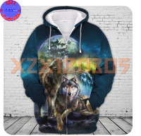 【xzx180305】Personalized Name Blue Moon Wolf Spirit Premium Unisex M-3XL 3D HOODIE 06