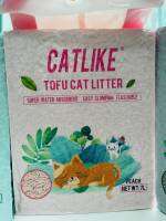 ทรายเต้าหู้ กลิ่นพีช 7 ลิตร 7L CatLike จับตัวเป็นก้อนดี กลิ่นหอม ดับกลิ่นฉี่และอึดี ใช้ดี ราคาถูก