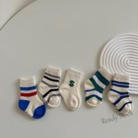 【hot sale】 ❦ C10 Sport Style Baby Socks Cotton Striped Colorful Kids Socks 0-4 Years Old Unisex