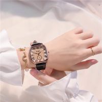 【Hot Sale】 European and style square large dial watch womens ins high value simple fashion temperament retro Roman numerals