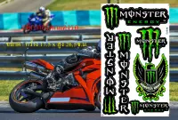 สติกเกอร์แต่งรถ Sticker Logo Monster Energy นก สีเขียว R795 ติดรถมอเตอร์ไซค์ บิ๊กไบค์ ติดกระจก รถรถยนต์ ติดโช๊ค โลโก้ติดมอเตอร์ไซค์ จำนวน 1 แผ่น