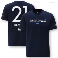 2023 NEW Scuderia Alphatauri 2023 Nyck De Vries Yuki Tsunoda Driver Mens Printed T-shirt Size：s-5xl