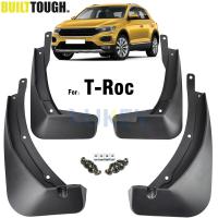 ชุดบังโคลนรถสำหรับ Volkswagen VW T-ROC T Roc Troc 2017 2018 2019บังโคลนบังแผ่นกันกระเซ็นอุปกรณ์เสริมรถยนต์ที่ปัดโคลนแผ่นบังโคลนรถ