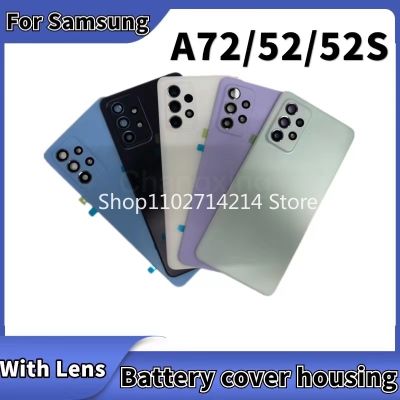 สำหรับ Samsung Galaxy A52 4G 5G A525 A526 A528 Housin กลับกรณีปกหลังเดิม A52 a52s A72Shell แบตเตอรี่ฝาครอบด้านหลังประตู-lfdddd