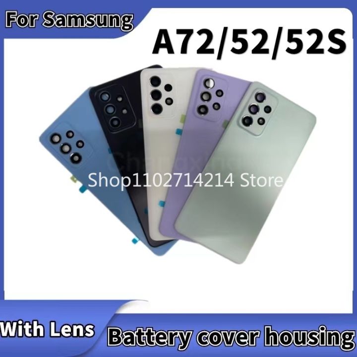 สำหรับ-samsung-galaxy-a52-4g-5g-a525-a526-a528-housin-กลับกรณีปกหลังเดิม-a52-a52s-a72shell-แบตเตอรี่ฝาครอบด้านหลังประตู-lfdddd