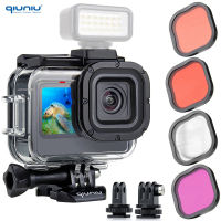 QIUNIU Waterproof Case Filter for GoPro Hero 9 10 11 Black Underwater Housing Filter Kit for Go Pro Accessoies