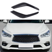 Car Carbon Fiber Front Fog Light Lamp Cover Trim Frame for Q50L 2014-2020